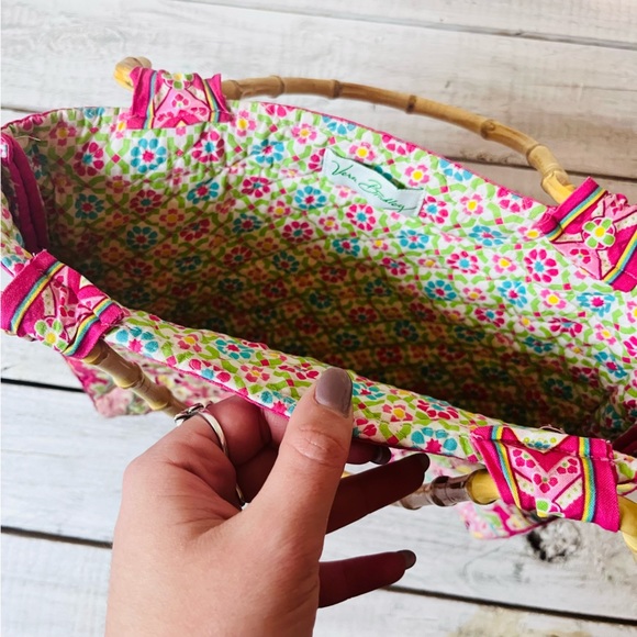 🌻5FOR25🌻2007 VERA BRADLEY CAPRI MELON SMALL BAMBOO CLUTCH PURSE - Picture 12 of 15